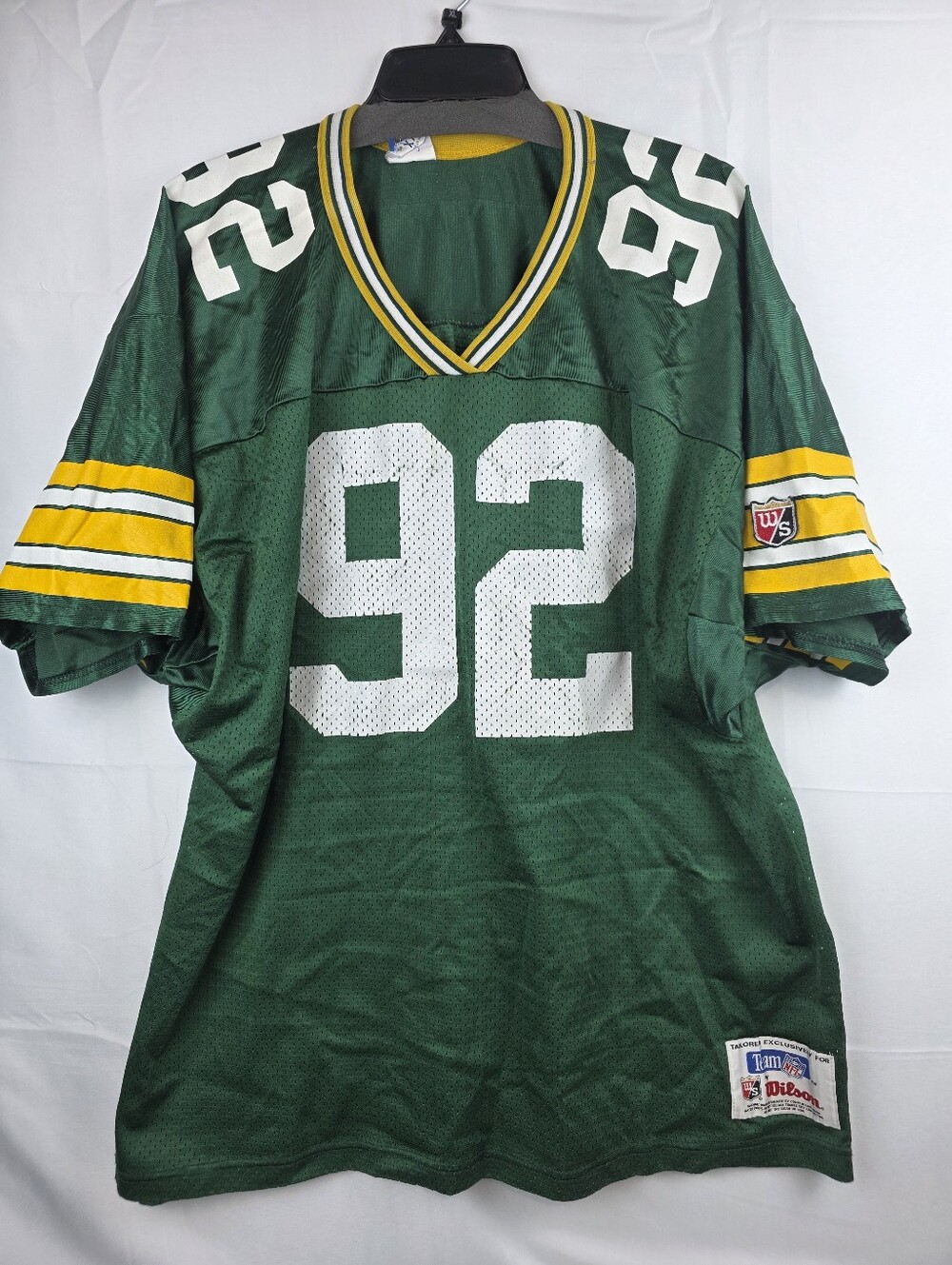 Vintage Green Bay Packers Reggie White 92 Wilson NFL Jersey USA XXL
